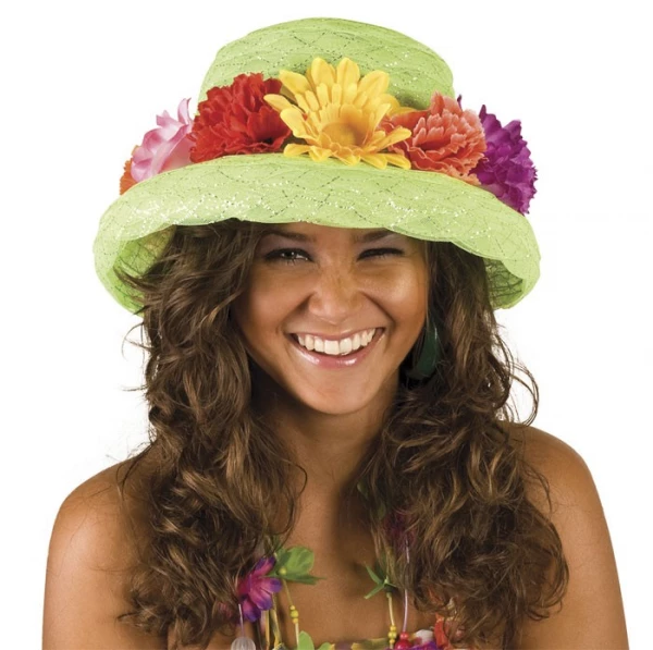 CHAPEAU DE FLEUR FESTIF MILENA VERT