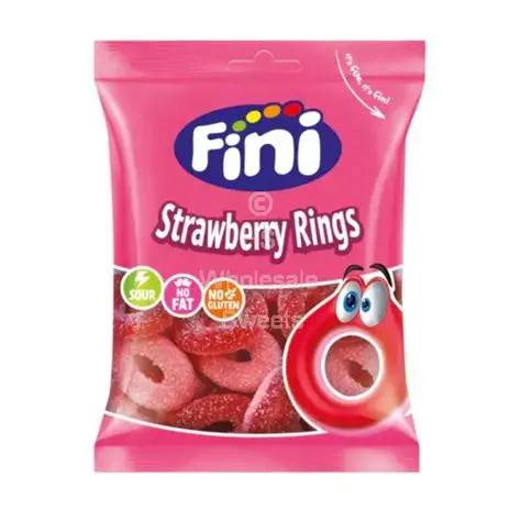 FINI STRAWBERRY RINGS 90g