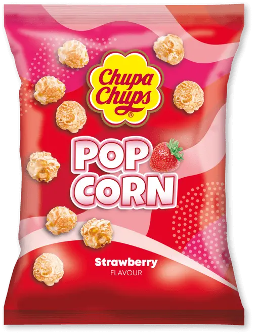 CHUPA CHUPS POPCORN STRAWBERRY 30g