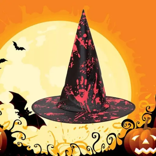 CHAPEAU SORCIERE AVEC SANG