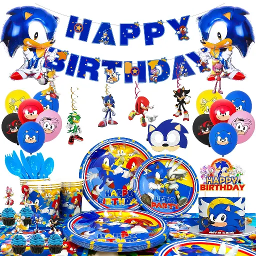 91 PIECE BIRTHDAY SET SONIC