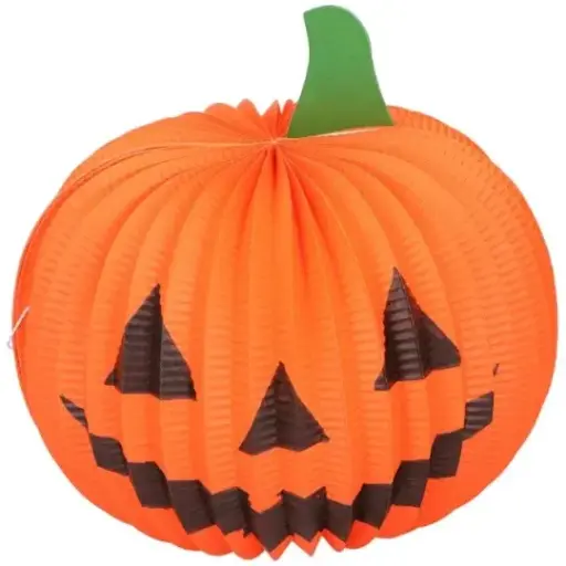 DECORATION CIRTOUILLE ORANGE EN PAPIER EPAIS PLIABLE